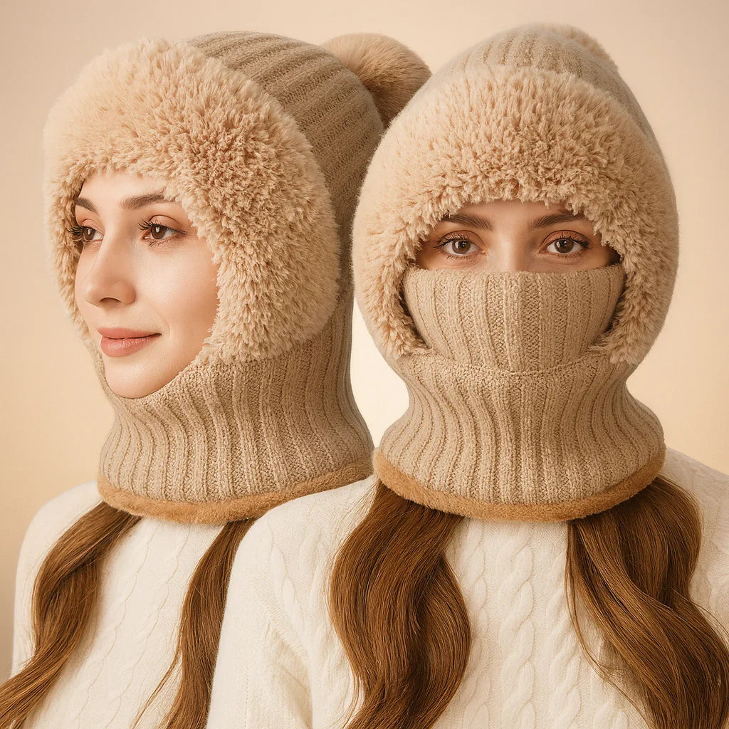 Wind-Resistant Hooded Scarf