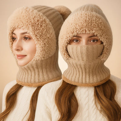 Wind-Resistant Hooded Scarf