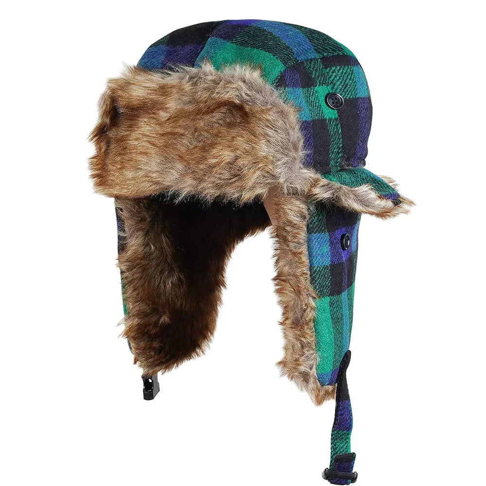 Buffalo Plaid Trapper Hat